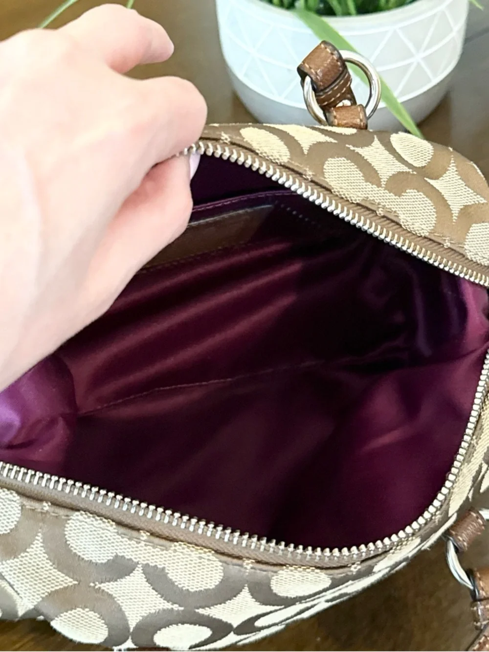 Coach Julia Op Art Small Satchel - Picture 6 of 7